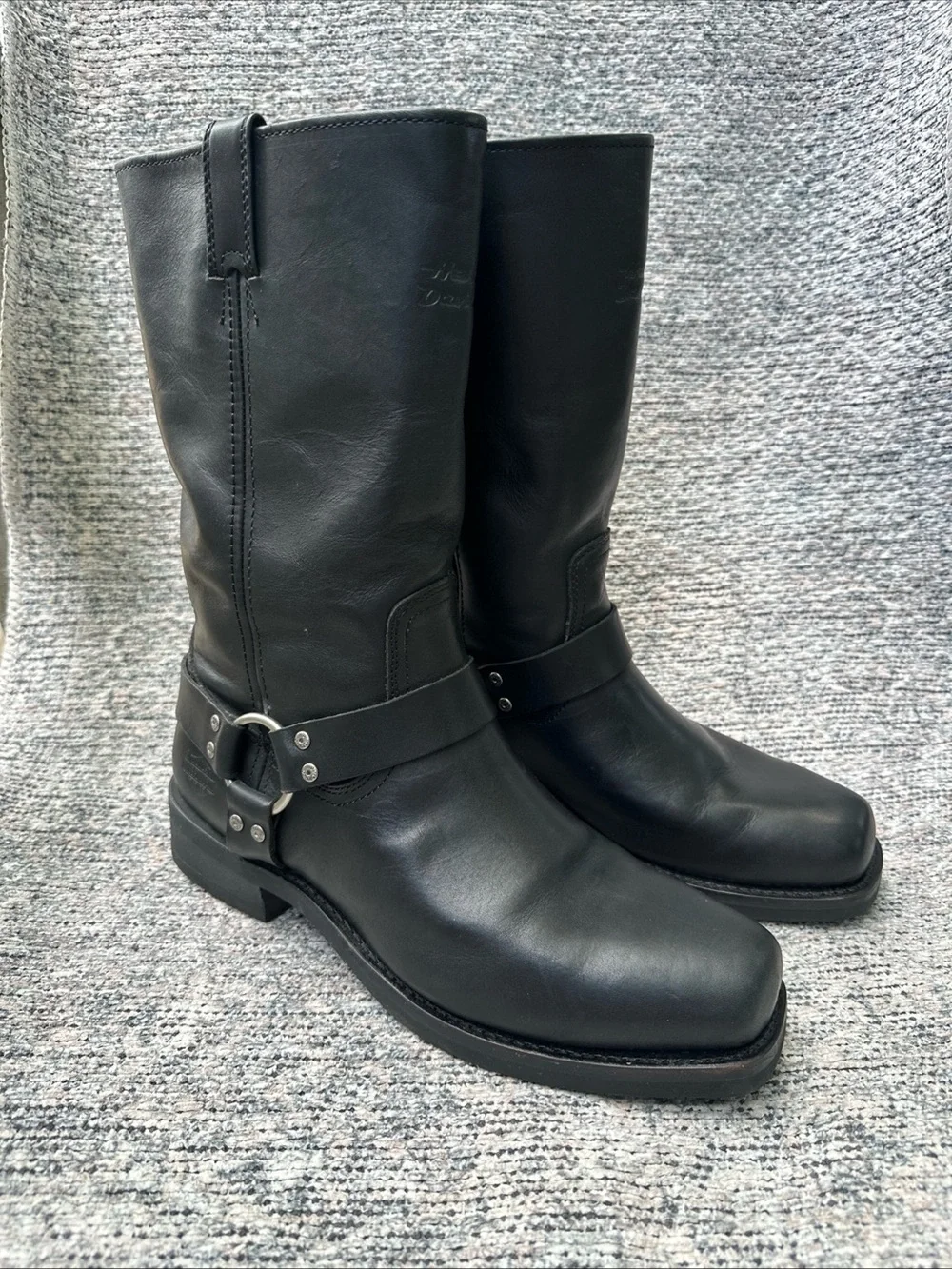 Harley Davidson Harness Hustin Black Leather Boots Mens 13, 95354 Riding Harness